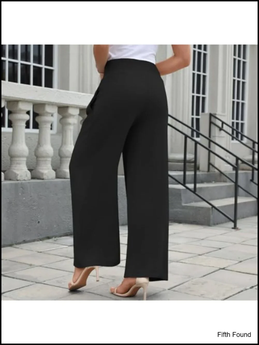 Wide Leg Palazzo Pants Elastic Waist Flowy Lounge Pockets